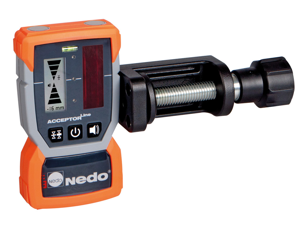 Приемник лазерный прочный с дисплеем для использования со строительной техникой NEDO ACCEPTOR M Козлы строительные